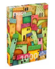Пъзел Enjoy от 1000 части - Весели къщи -1